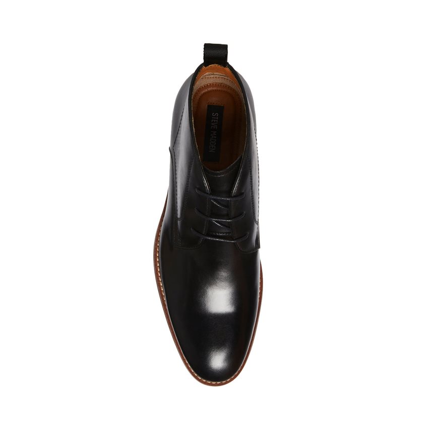 Zapatos Derby Steve Madden Favien Cuero Hombre Negras | ES UE3264